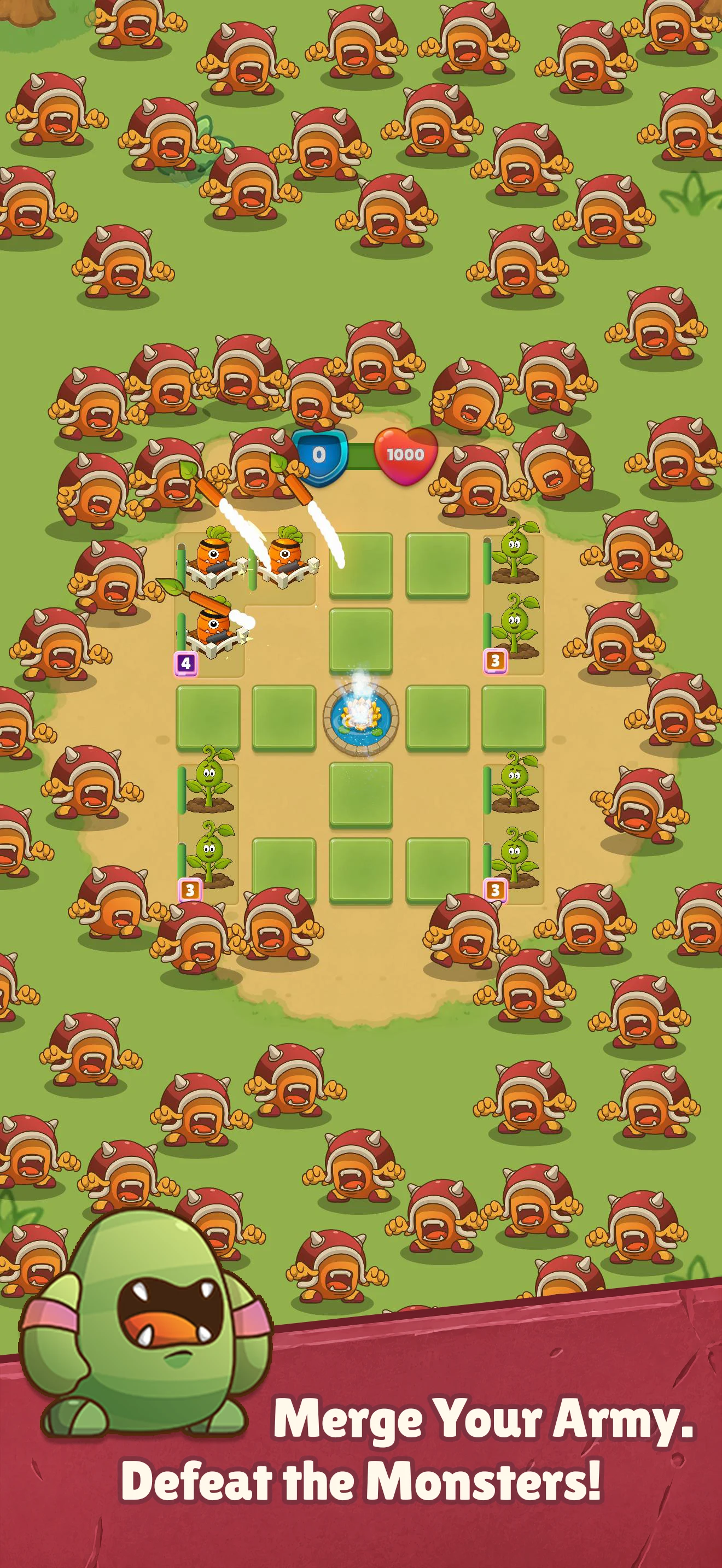 Plant Warriors: Merge Survival screenshot